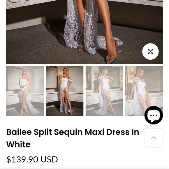 Elegant White Lace Gown - Picture 3 of 6